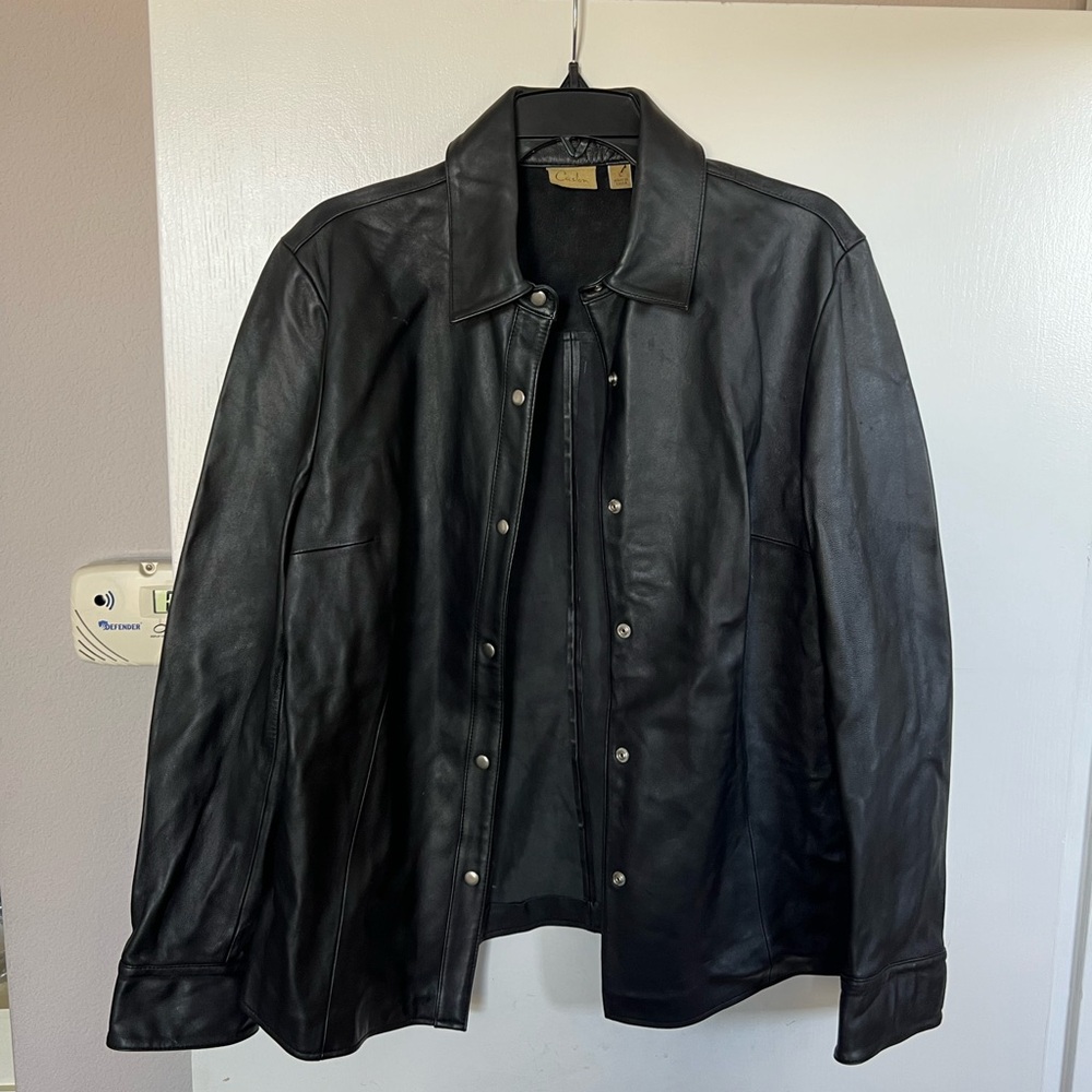 Caslon leather jacket, size L